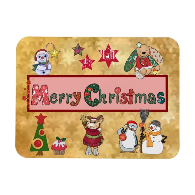 Schöne Weihnachten Magnet (Horizontal)