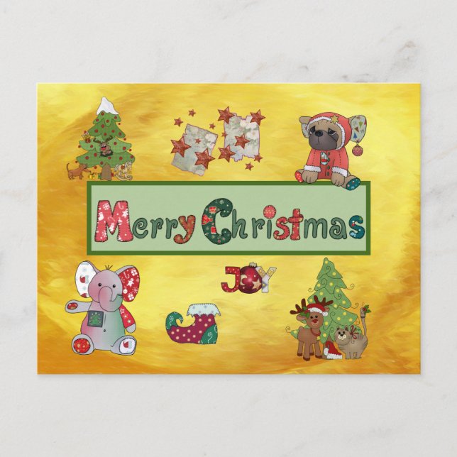 Schöne Weihnachten Postkarte (Vorderseite)