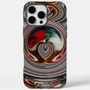 Schöne Weihnachts-Herzen Urlaubszeit Farben iPhone 16 Pro Max Hülle