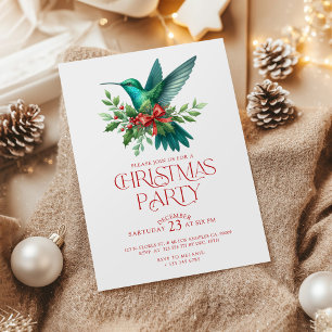 Schöne Weihnachts-Kolibri-Party-Einladung Einladung