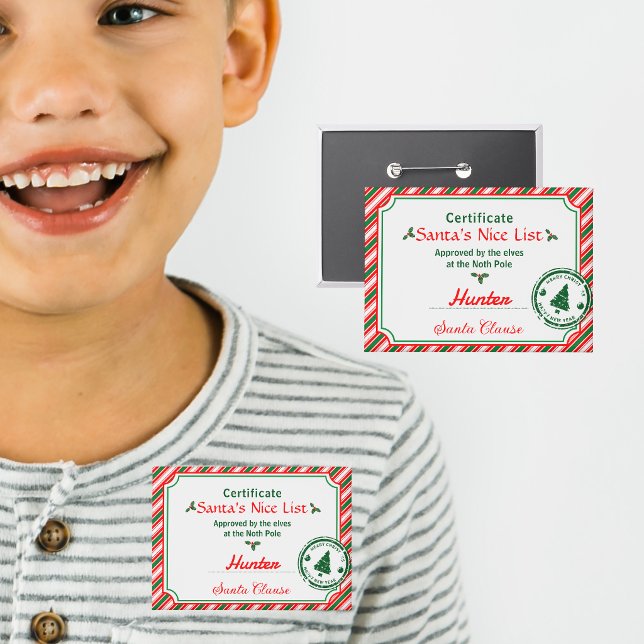 Schöne Weihnachts-Urkunde für brave Kinder Button (Von Creator hochgeladen)