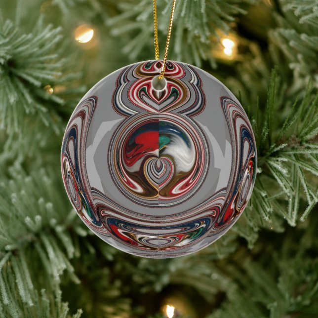 Schöne Weihnachts-Urlaub Saison Farben Keramik Ornament (Baum)