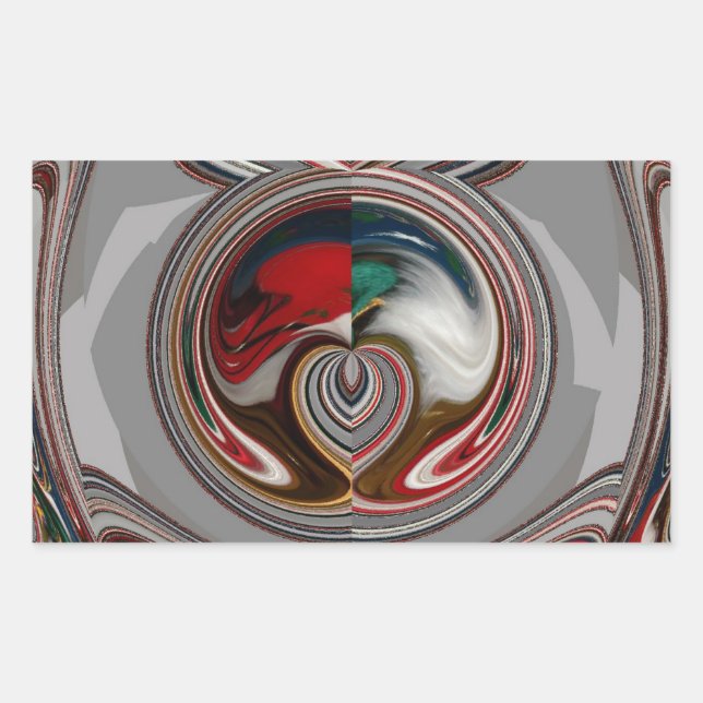 Schöne Weihnachts-Urlaub Saison Farben Rechteckiger Aufkleber (Vorderseite)