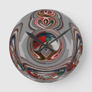 Schöne Weihnachts-Urlaub Saison Farben Runde Wanduhr