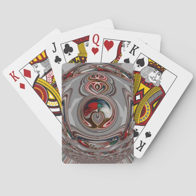 Schöne Weihnachts-Urlaub Saison Farben Spielkarten (Rückseite)