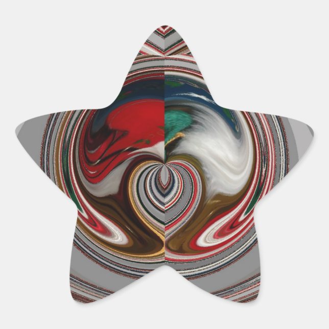 Schöne Weihnachts-Urlaub Saison Farben Stern-Aufkleber (Vorderseite)