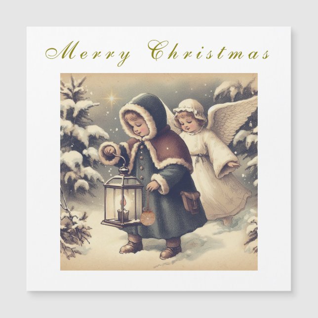 Schöne WeihnachtsAngels Holiday Magnetkarte (Vorderseite)