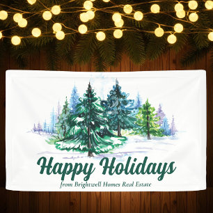 Schöne Weihnachtsbäume Individuelle Firmenparty Banner