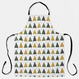 Schöne Weihnachtsbäume und Sterne Schürze