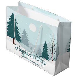 Schöne Weihnachtsbäume Winterurlaub Party Große Geschenktüte