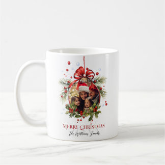Schöne Weihnachtsbaumrahmen Familienferien Kaffeetasse