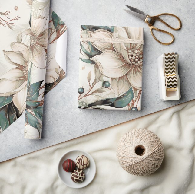 Schöne Weihnachtsblume Geschenkpapier (Kunsthandwerk)