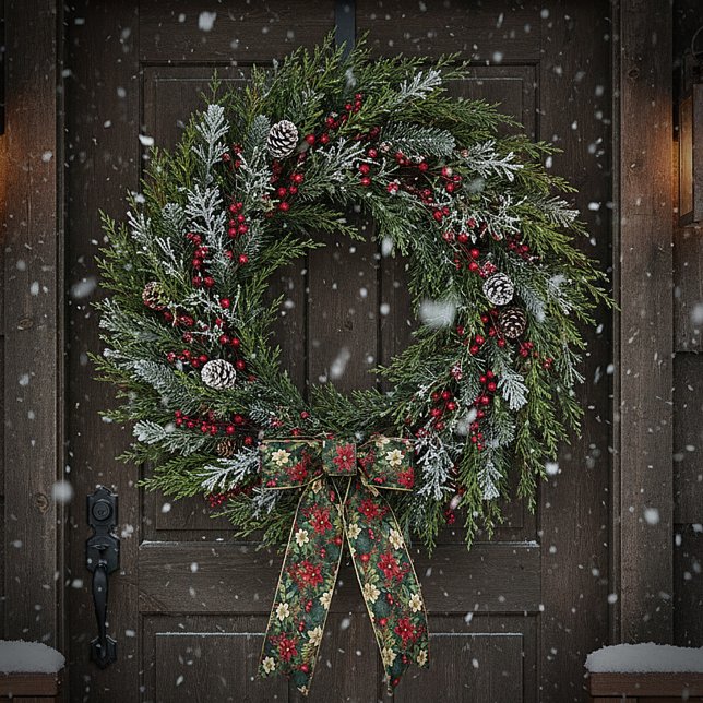 Schöne Weihnachtschinoiserie Blumen Satinband (Von Creator hochgeladen)