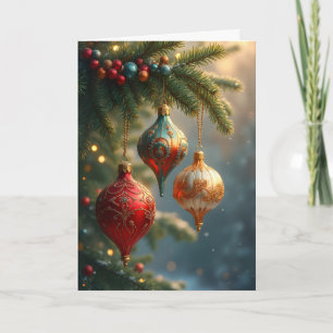 Schöne Weihnachtsdekorationen Feiertagskarte