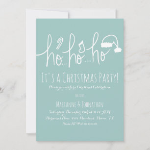 Schöne Weihnachtsfeier-Mint-Handlettering Einladung