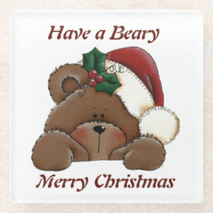 Schöne Weihnachtsferien-Untersetzer Glasuntersetzer