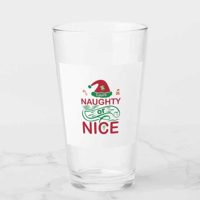 Schöne Weihnachtsfrösche mit Weihnachtsdesign Glas (Vorderseite)