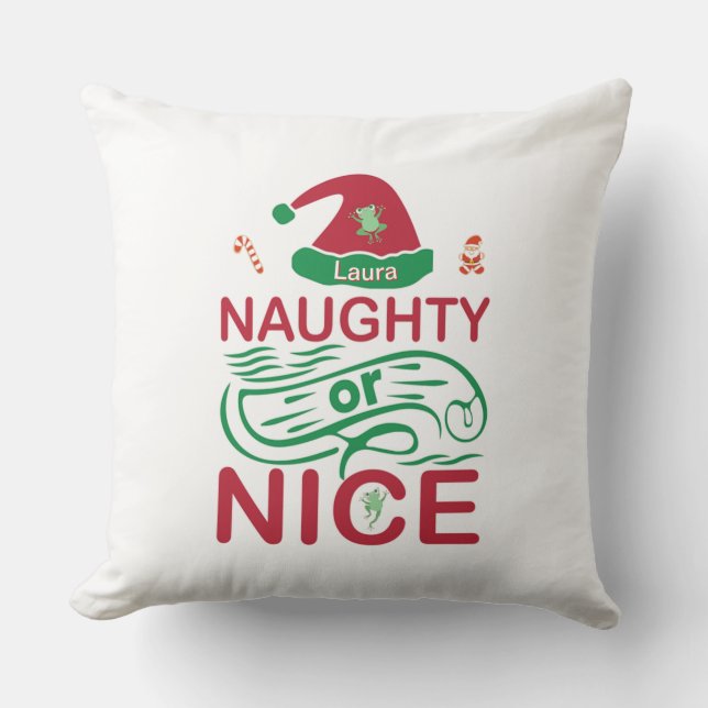 Schöne Weihnachtsfrösche mit Weihnachtsdesign Kissen (Vorderseite)