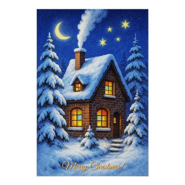Schöne Weihnachtsgrüße Poster (Vorderseite)