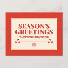Schöne Weihnachtsgrüße Typografie Feiertagspostkarte