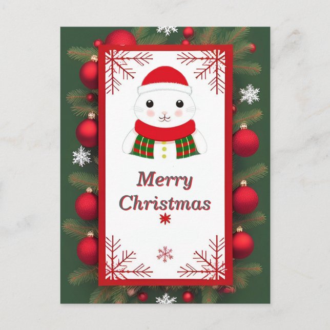 Schöne Weihnachtskarte Postkarte (Vorderseite)