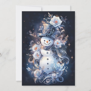Schöne Weihnachtskarten - Frosty der Schneemann Feiertagskarte