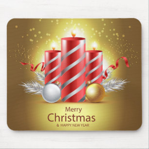 Schöne Weihnachtskerzen Mousepad