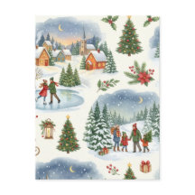 Schöne Weihnachtspostkarte mit Weihnachtsmuster