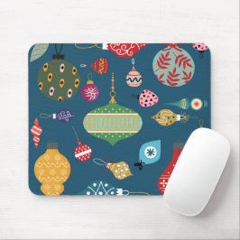 Schöne Weihnachtsschmuck Navy Hintergrund Mousepad