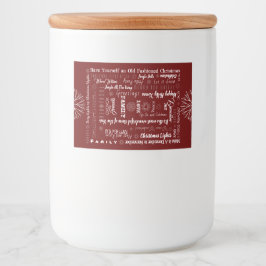 Schöne Weihnachtswünsche an die Familie Lebensmitteletikett