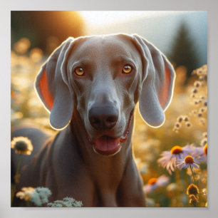 Schöne Weimaraner für Hundeliebte Poster