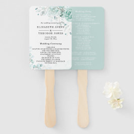 Schöne Weise Grüntöne Blumenzeitsfeier Fächer