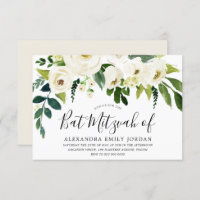 Schöne weiße Blume Bar Mitzvah Bat Mitzvah