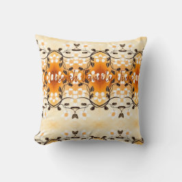 Schöne weiße Blume mit Honig und schwarzem Akzent Kissen