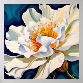 Schöne weiße Blume Poster