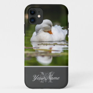 Schöne weiße Ente schwimmen auf Gartenteich! Case-Mate iPhone Hülle