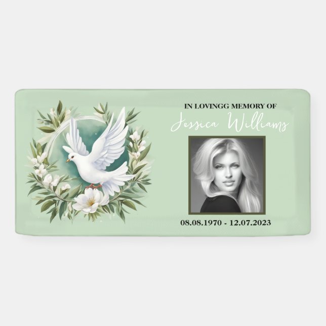 Schöne weiße Friedenstruppe Banner (Horizontal)