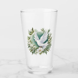 Schöne weiße Friedenstruppe Glas