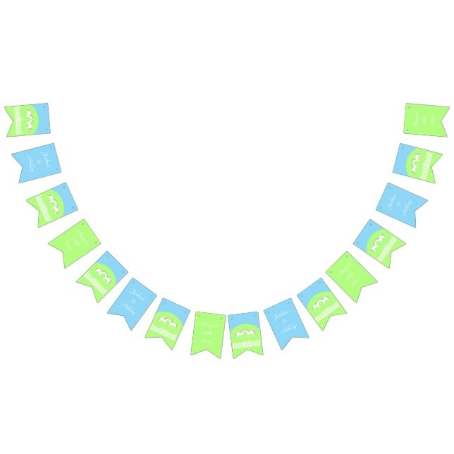 Schöne weiße Hochzeitspferde nach Maß Wimpelkette (Alle)