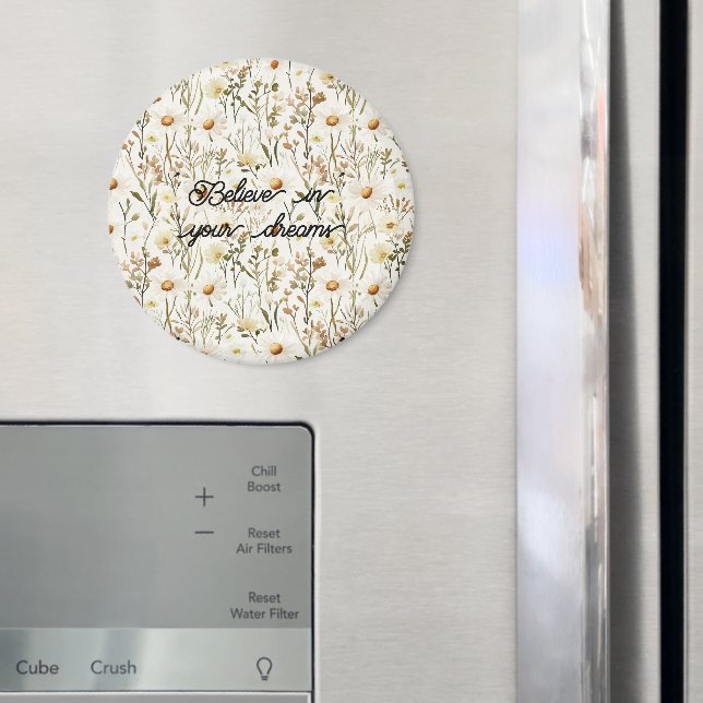 Schöne weiße Margeriten-Blumen Geburtstag Magnet (In Situ (Kühlschrank))