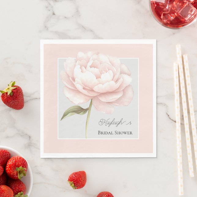 Schöne weiße rosa Rosen-Blumen-Braut-Dusche  Serviette (Beispiel)