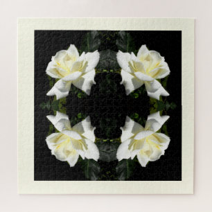 Schöne weiße Rosen Puzzle