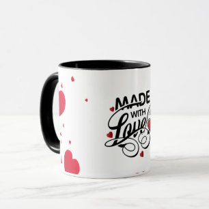 Schöne weiße Tasse: Mache mit Liebe Tasse