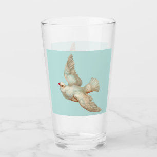 schöne weiße Taube Glas