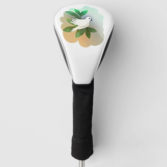 Schöne weiße Taube Golf Headcover (Vorderseite)