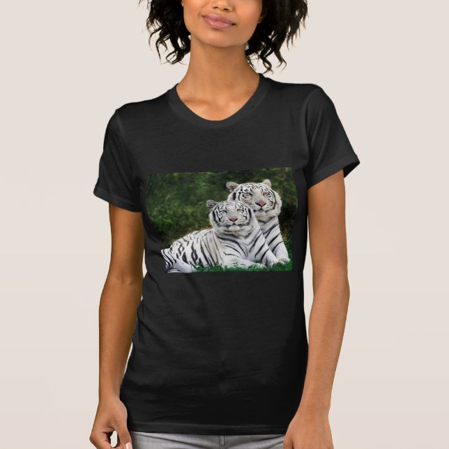 Schöne weiße Tiger T-Shirt (Vorderseite)