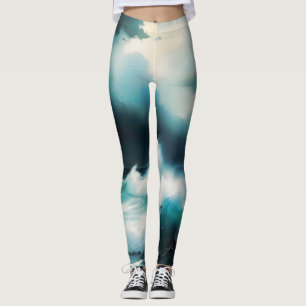 Schöne Wellen des Blauen Ozeans Leggings