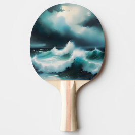 Schöne Wellen des Blauen Ozeans Tischtennis Schläger