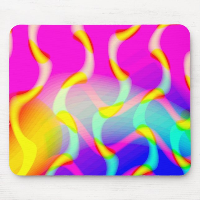 Schöne Wellen - Maßgeschneidert Mousepad (Vorne)