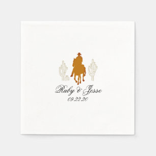 Schöne Western Dark Brown Hochzeit Serviette